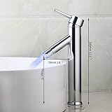 Badezimmer LED Lichthahn Chrom fertig Mixer Einhand Deck Anbau Waschbecken Waschbecken Schiff Torneira Tap
