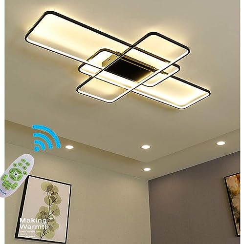 Plafond light dimmable contemporain rectangulaire blanc