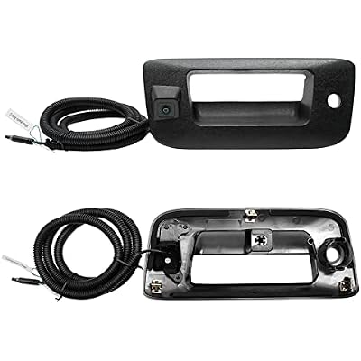 Back Up Camera, w/ Tailgate Handle, Compatible with 2007-2014 Chevy Silverado GMC Sierra 1500 2500 3500, w/ Keyhole, 170 Viewing Angle, Rear View Camera, Reverse Camera, Backup Camera Kit, Waterproof