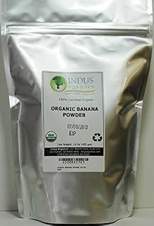 Indus Organics Banana Powder, 1 Lb Bag, Sulfite Free, No Added Sugar, Premium