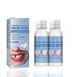 2PCS Emergency Tooth Repair Kit for Broken & Missing Teeth - Temporary Dental Filling with Moldable Beads,at Home Solution for Chipped Cracked Teeth,False Teeth & Dentures,Safe Dental Filling