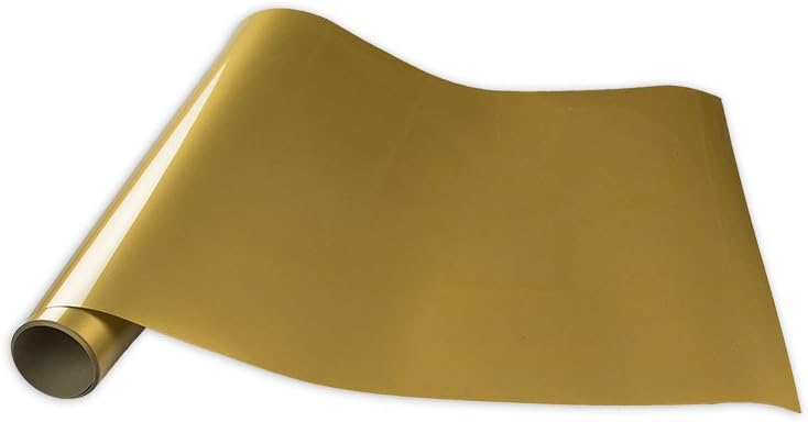 Expressions Vinyl - 12in. x 5 Foot Roll - Heat Transfer Vinyl Roll - Iron-On/T-Shirt Vinyl Works with Cricut and Silhouette Cameo - Applies Easily with Home Iron (Gold)