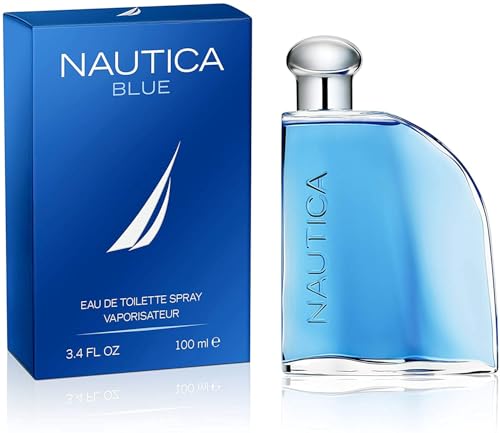 Image of Nautica Blue Eau de Toilette for Men | Long Lasting Fresh Aquatic Woody Cologne | Musk, Sandalwood, Basil, Pineapple & Jasmine | Energetic Marine Masculine Fragrance Spray | Everyday Day Wear Mens Perfume | Ocean Inspired Gift for Him | 100ml