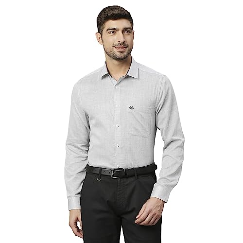 Image of Thomas Scott Men's Cotton Slim Fit 100% Formal Shirt with Spread Collar and Full Sleeves
