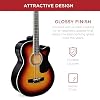 Best Choice Products Acoustic Electric Bass Guitar, Full Size 4 String, Fretted Bass Guitar w/Padded Gig Bag - Vintage Sunburst