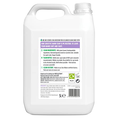 Ecover Handzeep Lavendel & Aloe Vera, 5000 ml - Afbeelding 4