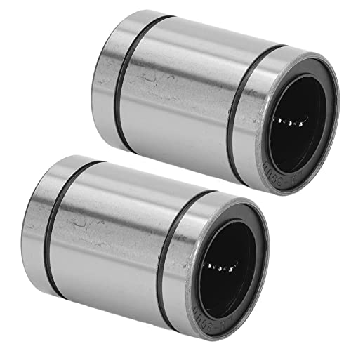 2Pcs LM30UU Linear Ball Bearing Linear Bearing Linear Ball Bearing Bearing Steel Cylinder Ball Bearing Double Sealed Motion Bearing for CNC and 3D Printer