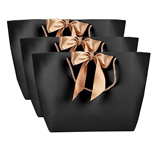 Sacs Cadeaux en Papier avec Nœud Doré pour un Accueil de Mariage Inoubliable