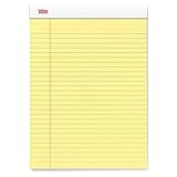Office Depot(R) Perforated Writing Pads, 8 1/2' x 11 3/4', Legal Ruled, Canary, Pack Of 12