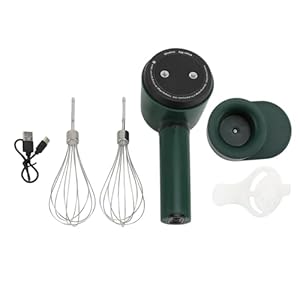 XIASABA Cordless Elektrischer Handmixer mit 2 Schneebesen