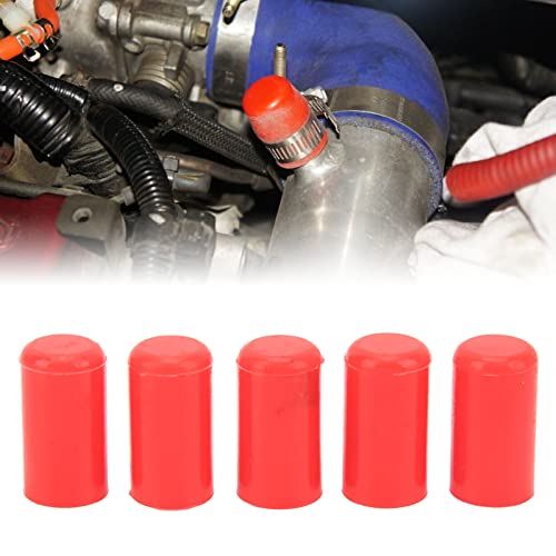 Intake Vacuum Hose End, 10Mm 10 Pcs Automotive Line Hose Cap Weather Resistant Good Sealing Flexible For Industrial(Red) #TOP2