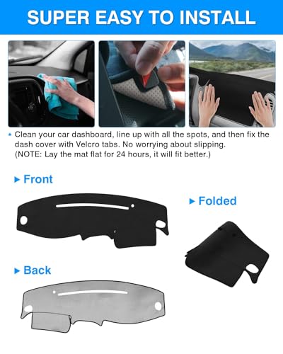 Image of Autorder Dashboard Cover Mat for Ford Ranger 1995-2011 /Ford Explorer 1995-2001 /Mazda B2300 B2500 B3000 B4000 1995-2008 Accessories Dash Cover Flannel Dash Mat Sunshade Glare UV Rays Protector