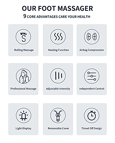 Heizfunktion Elektrisches Fußmassagegerät mit Knetmassage und Airbag-Kompression geeignet für Winter Aufwärmen Körper für Home Office - Image 4