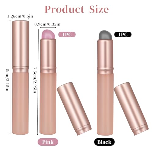 2PCS Ombre Nail Brush, Reusable Silicone Nail Gradient Brush Tools, Nail Painting Ombre Brushes, Nail Art Brushes for Ombre Nail, Gel Polish, Chrome Nail, Manicure DIY Tool
