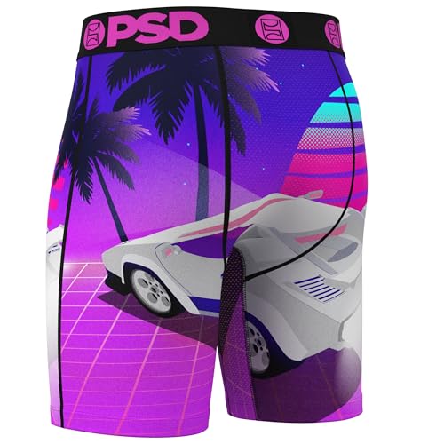 PSD Men's Racing Print Boxer Briefs - 7 Inch Inseam Breathable and Supportive Men's Underwear with Moisture-Wicking Fabric3