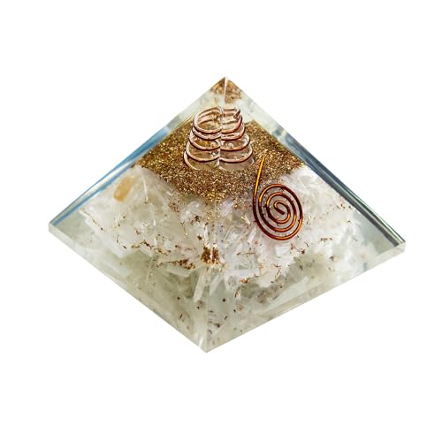 Image of Selenite Pyramid | 2-Inch | High-Vibration Crystal Pyramid for Energy Cleansing, Meditation, and Spiritual Growth|Ideal for Home Dcor