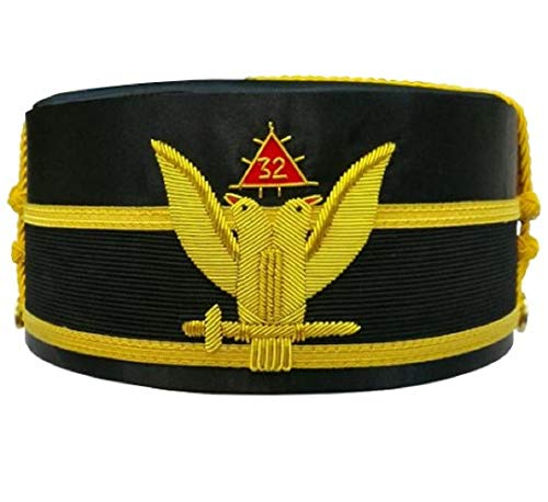 Casquette Ailes Up Scottish Rite 32ème Degré Broderie Main Canetille