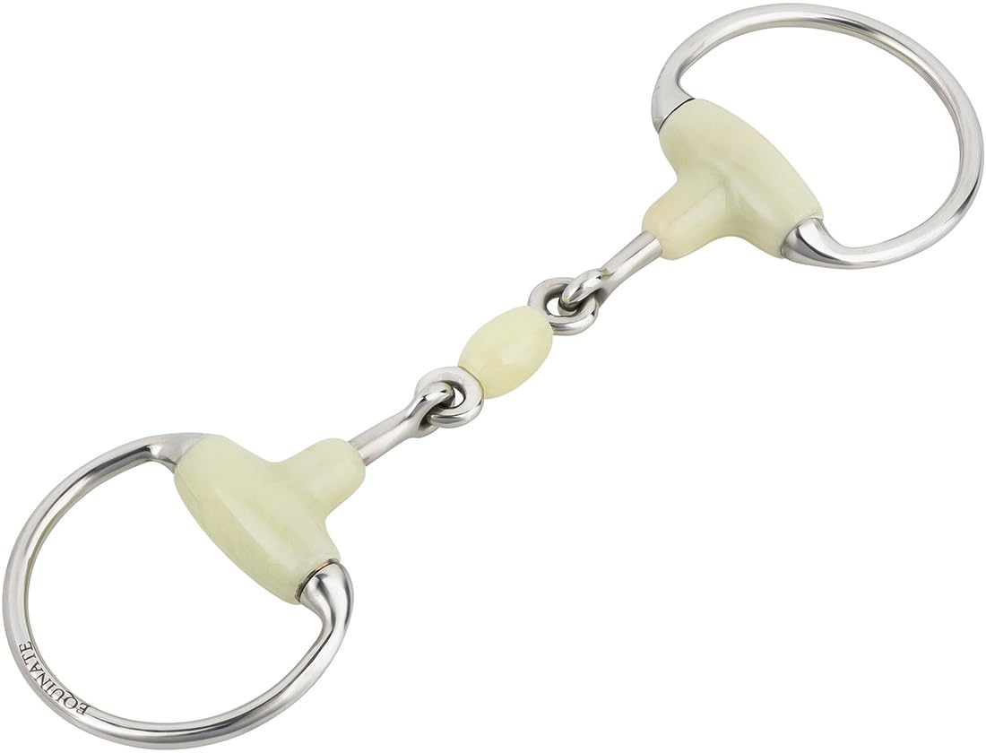 Equinate Olivenkopfgebiss mit Apfelgeschmack 18mm doppelt gebrochen 11,5cm Anatomisch geformtes maulfreundliches Gebiss