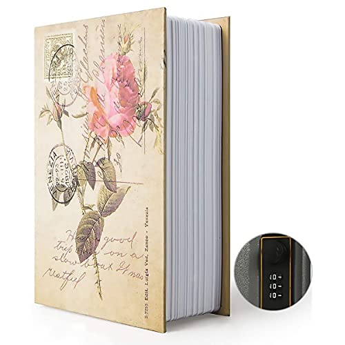 TourKing Diversion Book Safe Storage Box Dictionary Secret Safe with Security Combination Lock/Key Rose