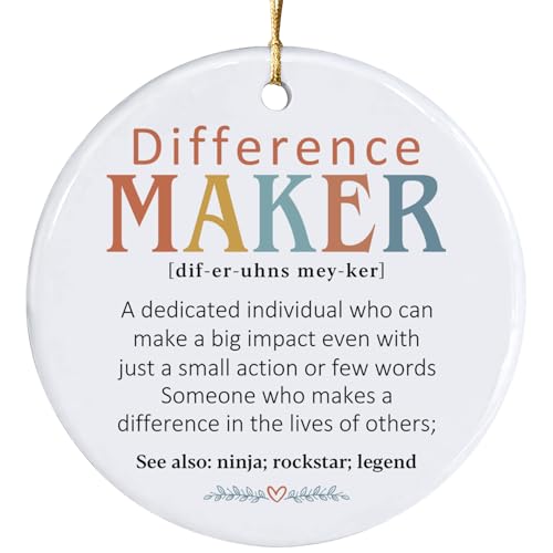 Difference Maker Definition Ornament &ndash; Inspirational Christmas Ornament Gift for...