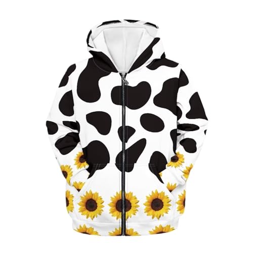 Kids Full Zip Up Hoodie Soft Long Sleeve Hooded Sweatshirt with Pockets Casual Jacket for Boys and Girls,S-XL