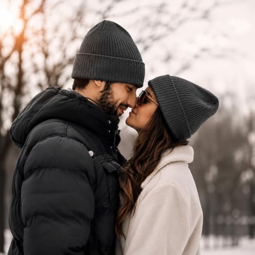 Image of Winter Cap for Men & Women Stylish, Beanie Cap, Woolen Cap for Man & Woman with Fur Inside, Round Shaped