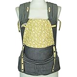 Fräulein Hübsch SoftTai Babytrage - passt ab Geburt bis ins Kleinkindalter (15kg) - Bauch- & Rückentrage - Anhock-Spreiz-Haltung wie im Tragetuch - 100% Biobaumwolle - Farbe 