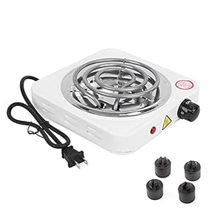 KOSDFOGE Hot Plate, Cooking Portable Electric Stove, 1000W Stainless Steel Portable Single Tube Electric Stove Home Electric Stove US Plug 110V