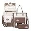 3pcs Brown&white