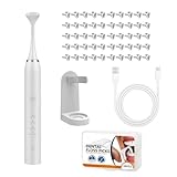 Chilmax Electric Dental Flosser - 4 Speed Rechargeable Ultrasonic Electric Flossing with 50 Replacement Heads, Portable Teeth Cleaning Tool for Gentle Gum Care & Tongue Cleaning,Fit Men & Women