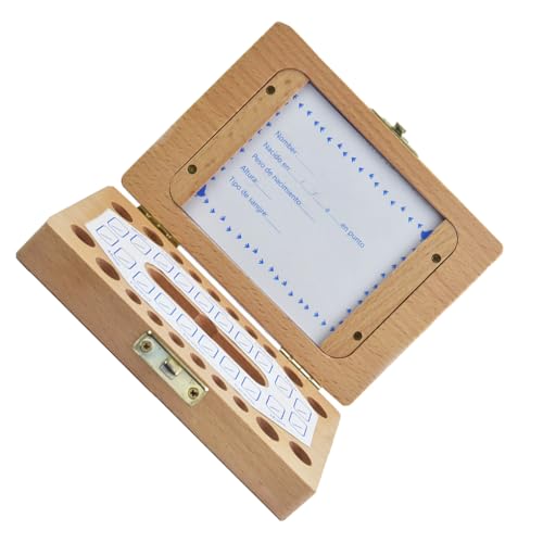 LIXSAZSE Holz Babyzahnbox Erinnerungsbox