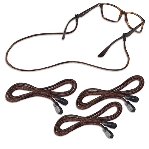 Peeper Keepers Eyeglass Supercord Retainer, Brown, 3 Pack