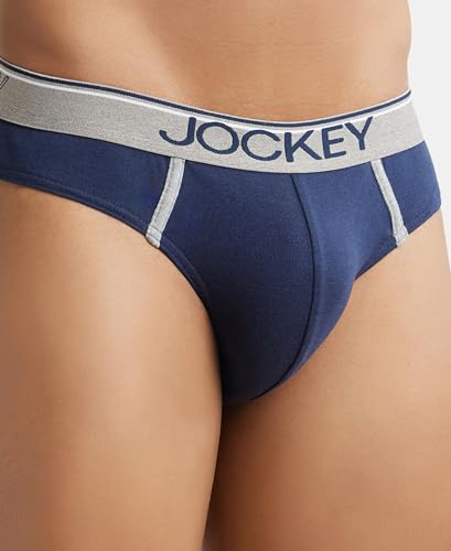 Image of Jockey 8044 Men's Super Combed Cotton Rib Solid Brief with Ultrasoft Waistband