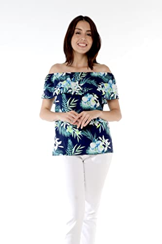 Image of Family Matching Hawaiian Clothes, Orchid Breeze Navy | Lightweight 100% rayon • Family matching outfits • Beach vacations • Luaus • Cruises • Family photos