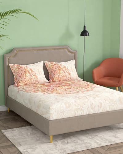 Image of Portico New York Super King Size Flat Bedsheet with 2 Pillow Covers Facets (Multicolor 2)