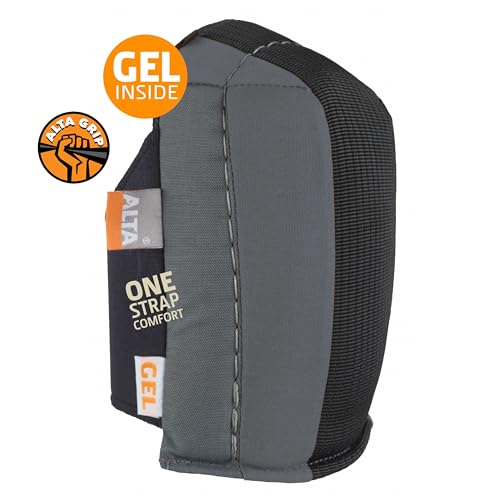 Image of ALTA 56210.50 AltaGUARD Gel Insert Knee Protector Pad, Gray /Orange Cordura Nylon Fabric, Neoprene Grip, Capless