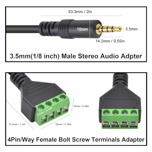 Cable de 3.5 mm a bloque de terminales para conectar altavoces en casa 3