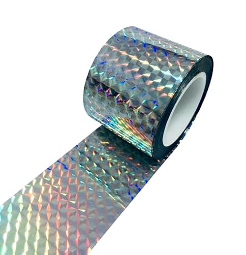 HOMESTONE | Cinta Repelente de Aves - 80M x 4,8CM - Doble Cara – Fabricada en Pet - Ahuyentador Palomas – Ahuyentador de Pajaros – Valido como Espantapajaros Exterior (1)