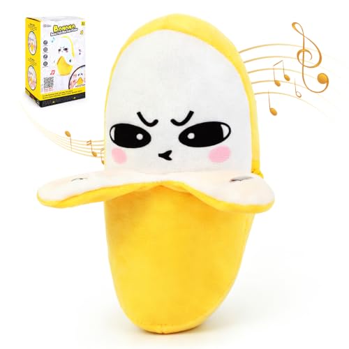 Banana Shaped Plush Musical Sensory Toy, Interactive Educational Activity Toy with Sound for...