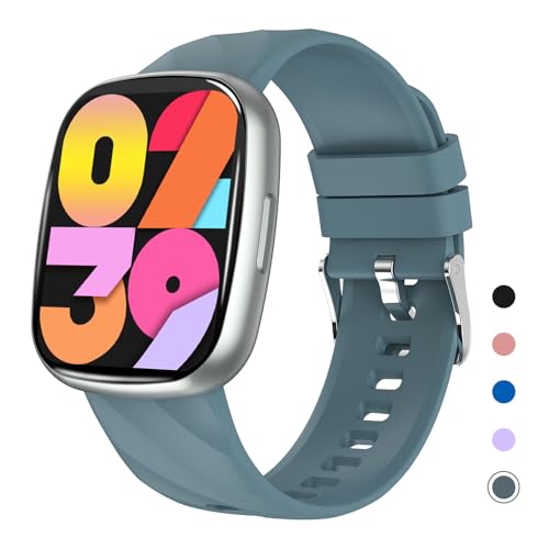 Smart Watch for Kids, IP68 Waterproof Fitness Tracker with Bluetooth Call, 100 Sports Modes, Sleep Monitor, Alarm Clock, Educational Toys Birthday Gifts (Silver)