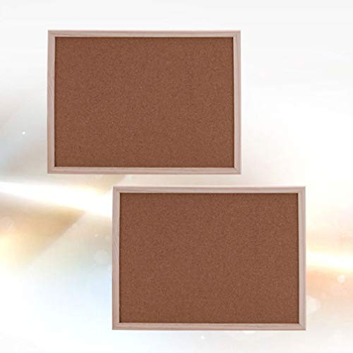 Exceart Memo Board 2 Pcs Cork Board Bulletin Board Framed Hanging Pin Board Message Board For Office School Home Decor 20X30 Cm Wall Notice Board #TOP5