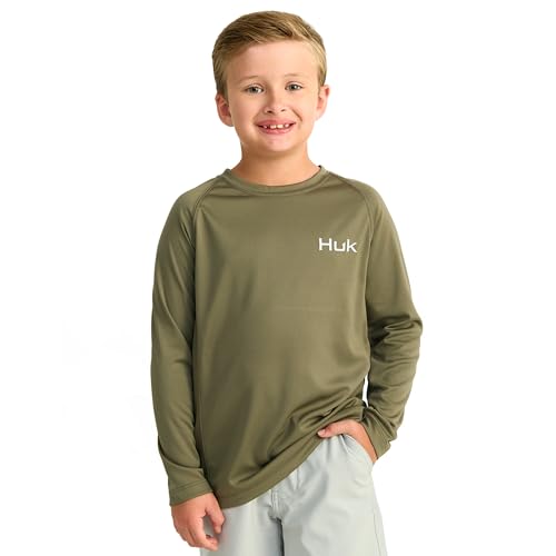 HUK Boys' Pursuit Long Sleeve, Fishing Shirt for Kids