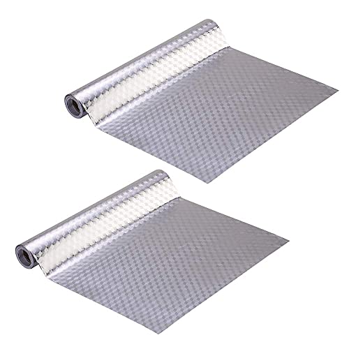 Lot de 2 Rouleaux de Papier Peint Autocollant imperméable à l'huile pour Cuisine, Papier Peint à dosseret Amovible, Film de Protection Amovible pour Mur, cuisinière, Armoire, comptoir, tiroir