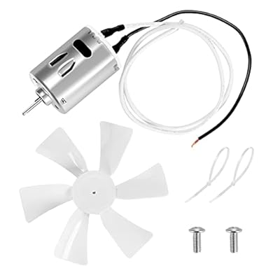 FSBCGT 6 inch RV Vent Fan, 12V D-Shaft RV Fan Motor with White Fan Blade for RV Bathroom Camper Roof Vent