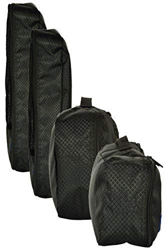 Image of PACKING CUBES -SET OF 4 (SMALL .MEDIUM, LARGE AND SLIM) (BLACK)