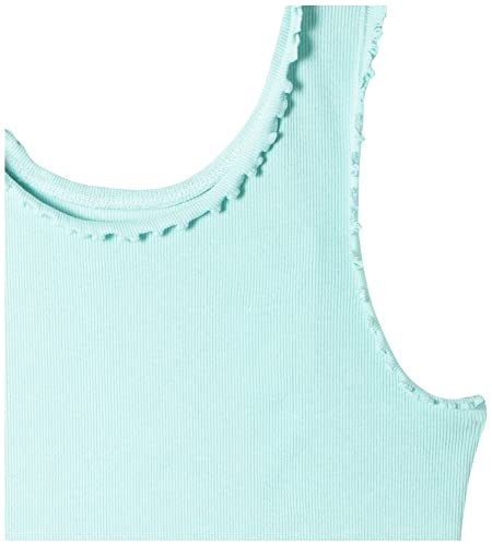 Image of Marks & Spencer Girls Solid Cotton Blend Round Neck Regular Fit Vest Top