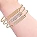 Guess 3 Piece Tension ID Rose Gold Bangle Bracelet