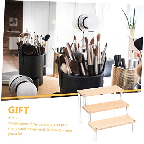 NOLITOY 2Pcs Risers De Joias Frascos De Perfume De Madeira Organizador De Exibição Doméstica Armazen