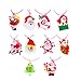 BESTOYARD Weihnachten LED Beleuchtete Halskette mit Weihnachtsmann Form Charm Anhänger Weihnachten Party Favor 12 Stück (Mischfarbe)