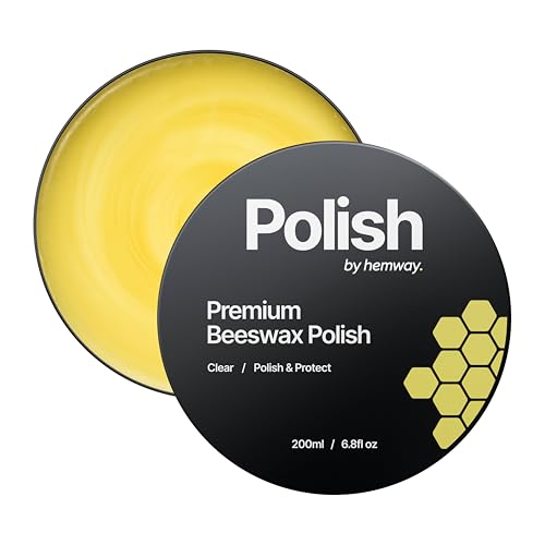Hemway Premium 200 ml / 6.8 fl oz Clear Furniture Beeswax Polish | Natural Wax Protection for Modern & Antique Wood | Moisturises Restores & Protects | Long-Lasting Durability | Eco-Friendly